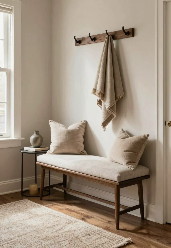 10 Bedroom Entryway Ideas for Open Layout Homes 3. Incorporate a Bench 0