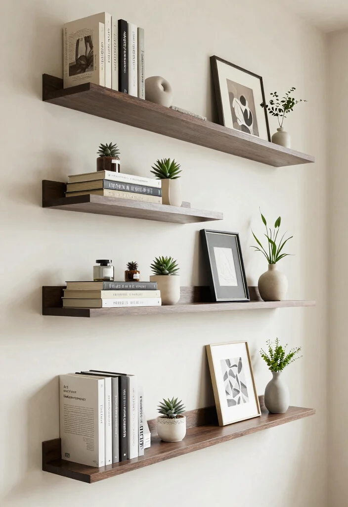 10 Bookshelves Closet Ideas for Storage That Doubles as Display 10. Hanging Wall Shelves for Chic Displays 0