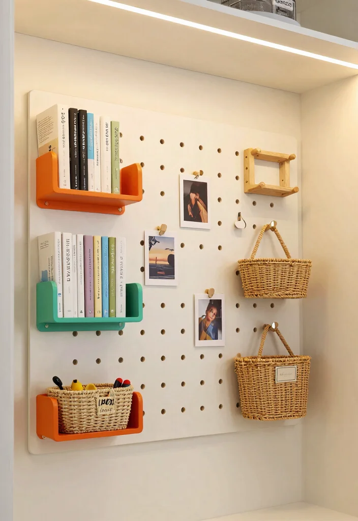 10 Bookshelves Closet Ideas for Storage That Doubles as Display 3. Pegboard for Flexible Displays 0