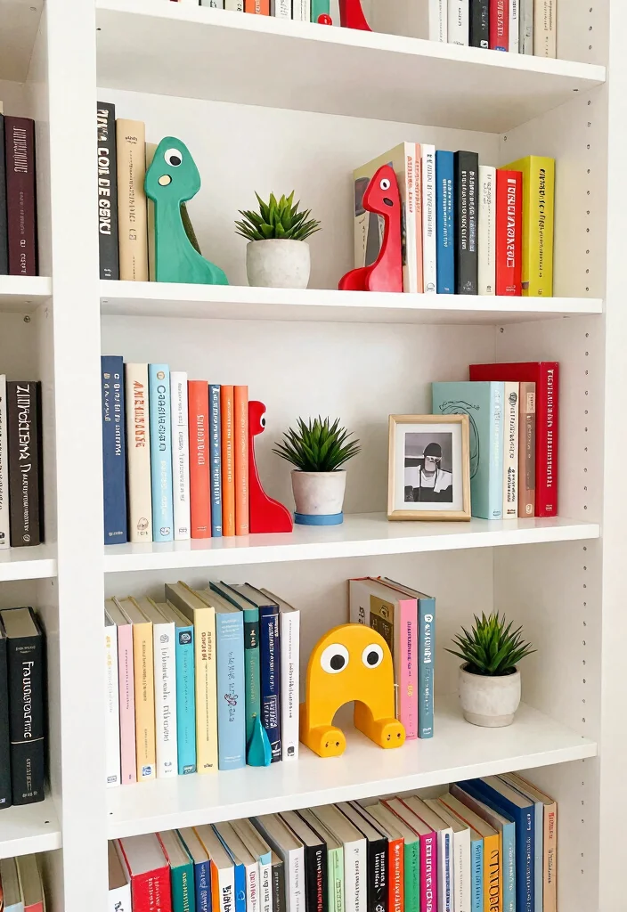 10 Bookshelves Closet Ideas for Storage That Doubles as Display 5. Colorful Bookends to Add Personality 0