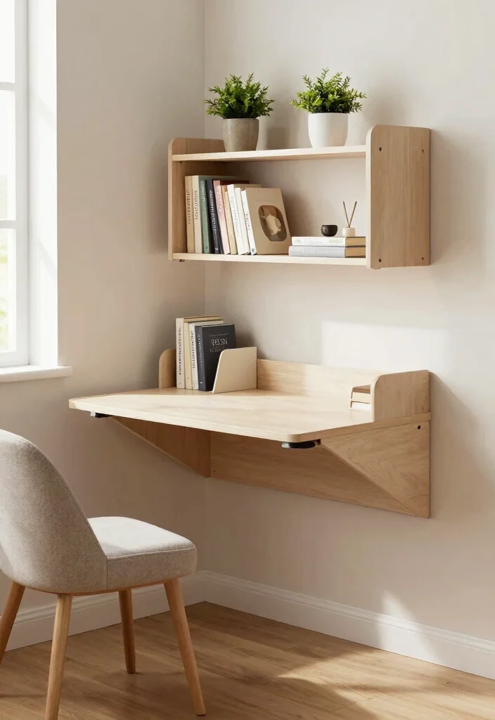 10 Box Room Office Ideas for Tight Home Layouts 2. Wall Mounted Desks 0