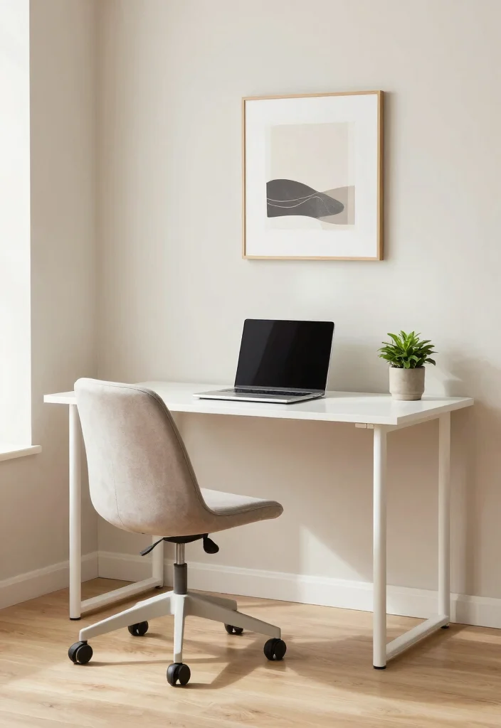 10 Box Room Office Ideas for Tight Home Layouts 5. Minimalist Workspace 0