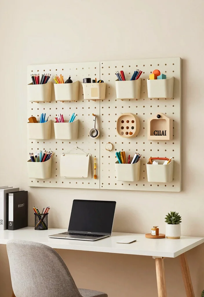 10 Box Room Office Ideas for Tight Home Layouts 8. Pegboard Organization 0