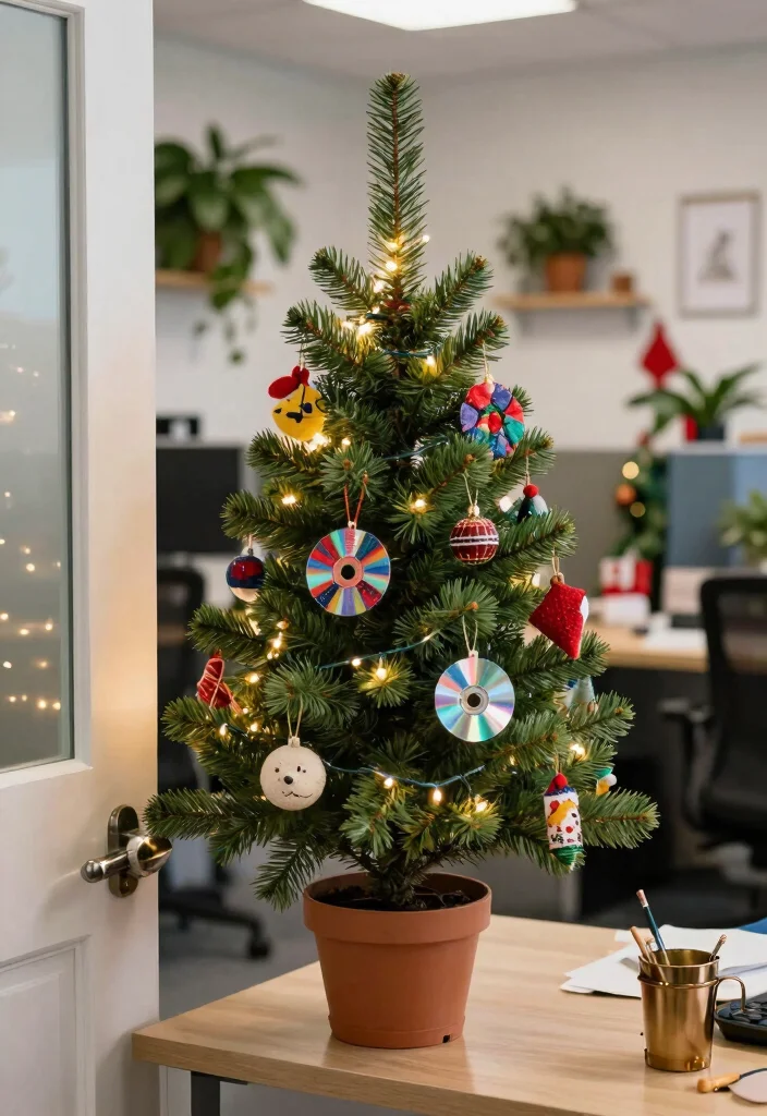 10 Christmas Office Door Decorations Ideas for Festive Touches 24 10 Christmas Office Door Decorations Ideas for Festive Touches 4. Eco Friendly Potted Christmas Tree 0
