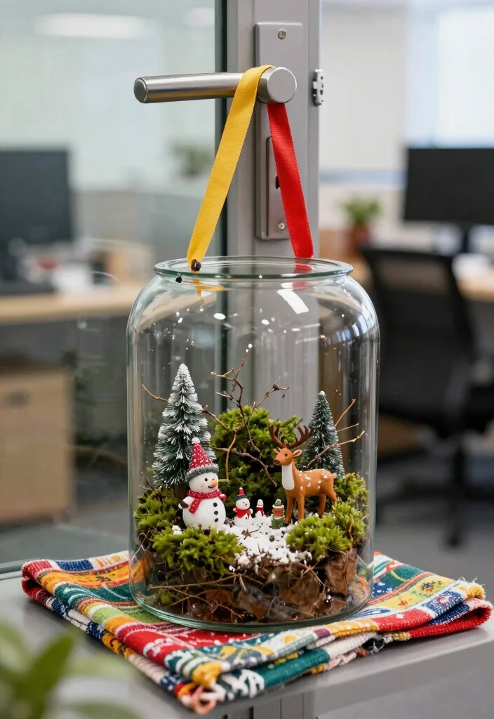 10 Christmas Office Door Decorations Ideas for Festive Touches 25 10 Christmas Office Door Decorations Ideas for Festive Touches 5. Terrarium Holiday Scene 0