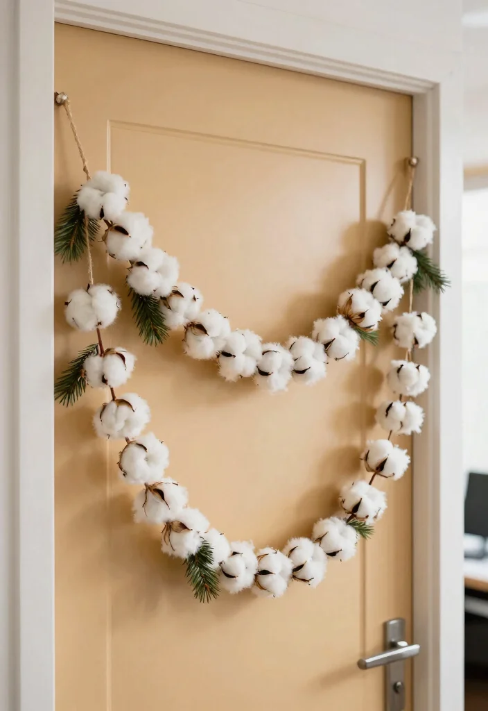 10 Christmas Office Door Decorations Ideas for Festive Touches 26 10 Christmas Office Door Decorations Ideas for Festive Touches 6. Natural Cotton Garland 0