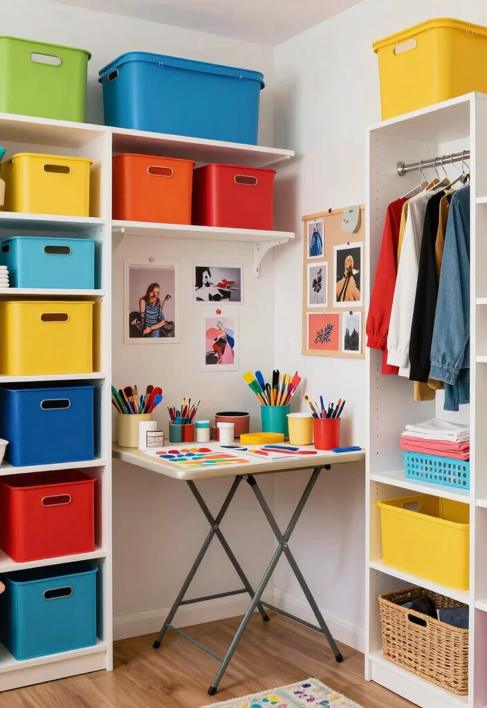 10 Closet Hideout Ideas for Hidden Storage and Privacy 23 10 Closet Hideout Ideas for Hidden Storage and Privacy 3. Creative Craft Corner 0