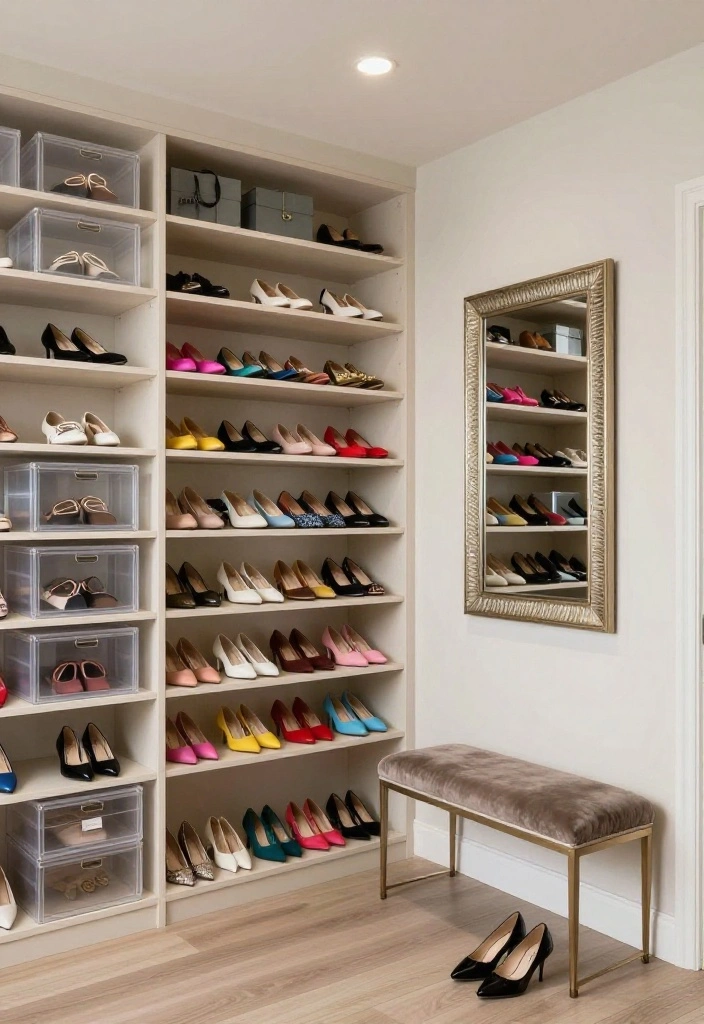 10 Closet Hideout Ideas for Hidden Storage and Privacy 45 10 Closet Hideout Ideas for Hidden Storage and Privacy 5. Stylish Shoe Storage 0