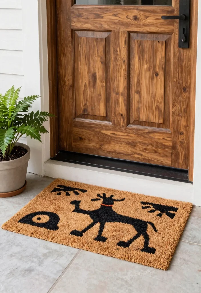 10 Cottage Entryway Ideas with Cozy Character 10. Thoughtful Doormats 0