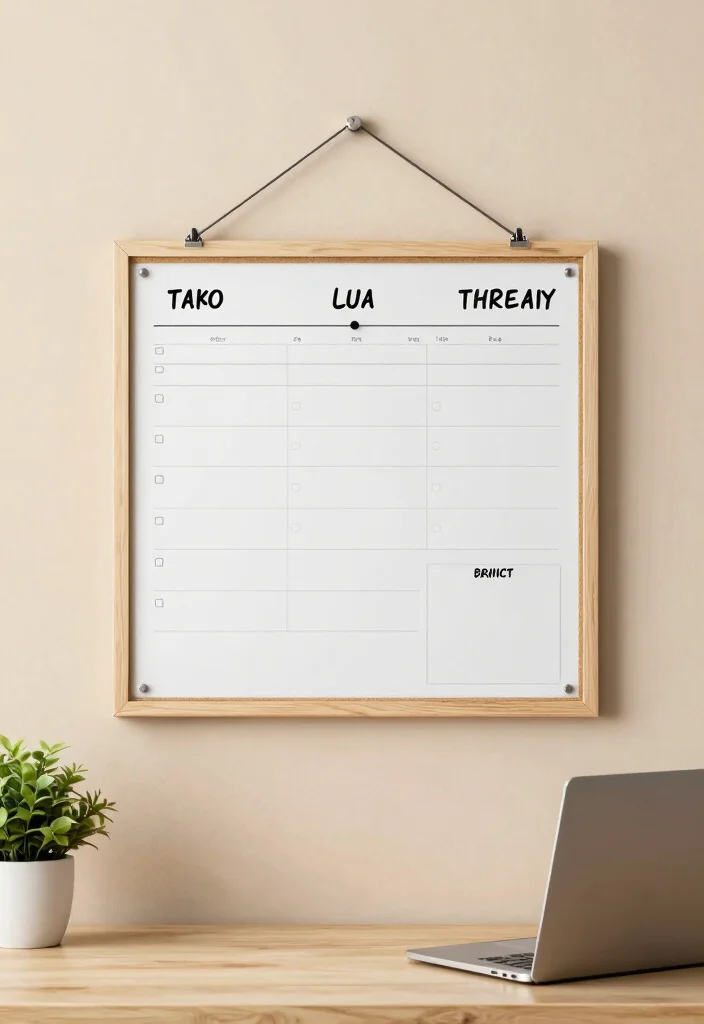 10 Desk Office Ideas for Simple Productive Setups 8. Use a Wall Mounted Planner 0