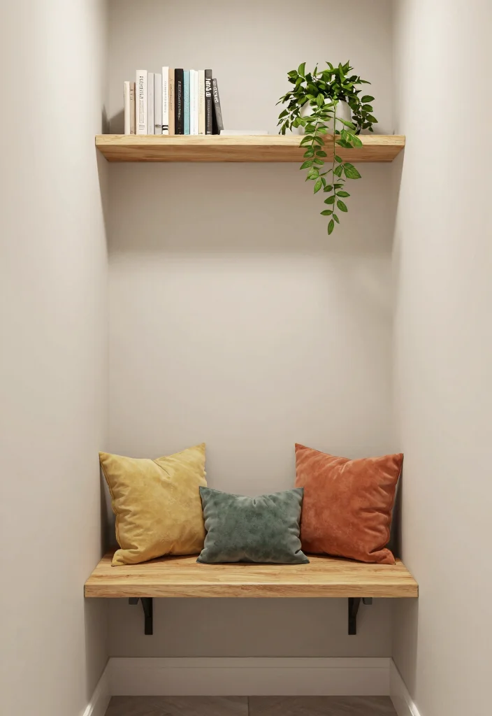 10 Entrance Bench Entryway Ideas for Seating and Storage 8. Creative Wall Mounted Bench 0