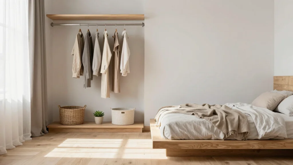 10 Exposed Closet Ideas for Modern Minimal Bedroom Style