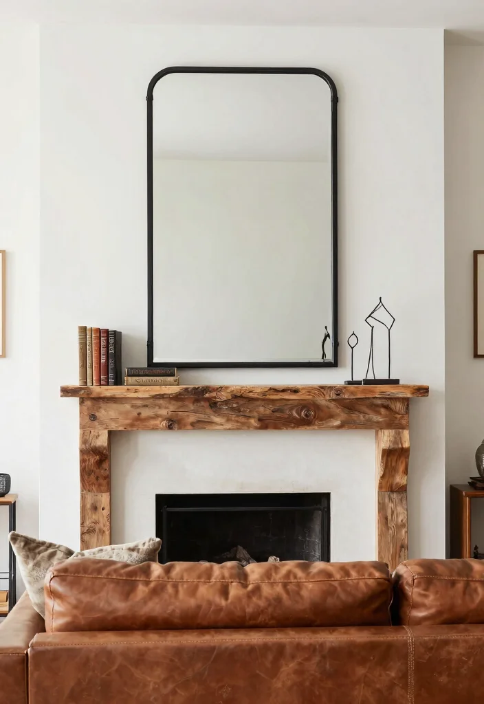 10 Fireplace Mirror Ideas to Add Light and Depth 5. Industrial style Mirrors 0