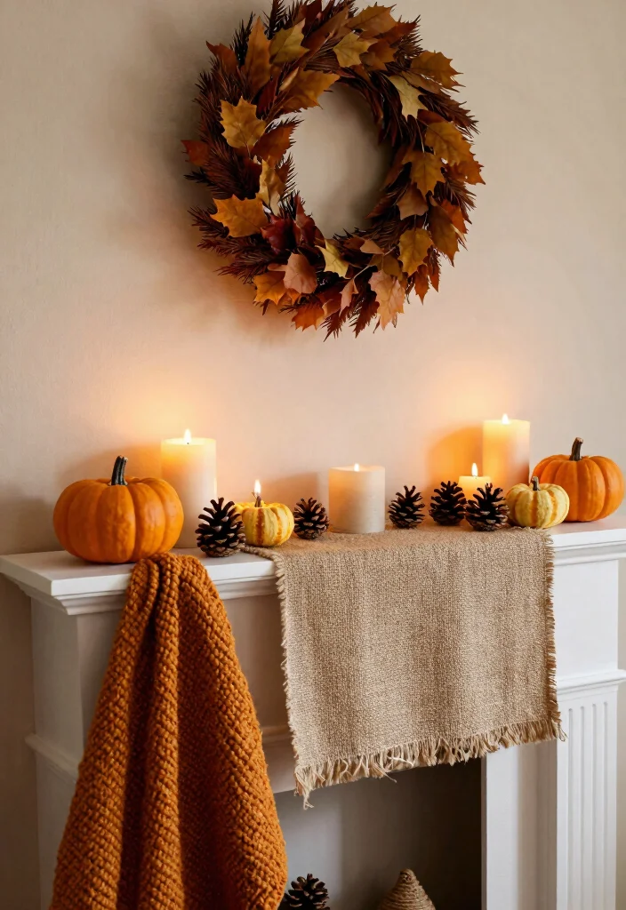10 Mantels Ideas Fireplace Styling for Every Season 3. Autumn Abundance 0