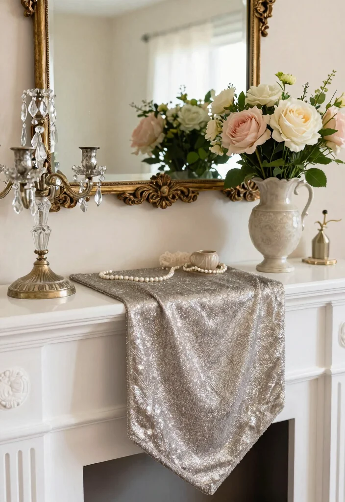 10 Mantels Ideas Fireplace Styling for Every Season 8. Vintage Glam 0
