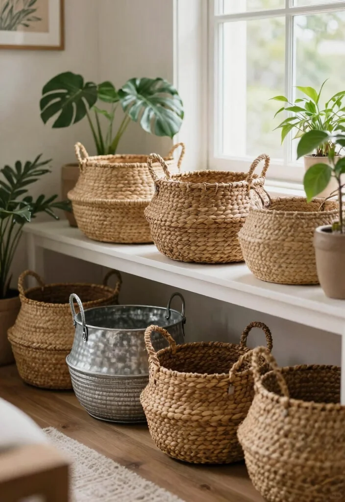 10 Mini Closet Ideas for Small Spaces That Actually Work 7. Stylish Baskets 0