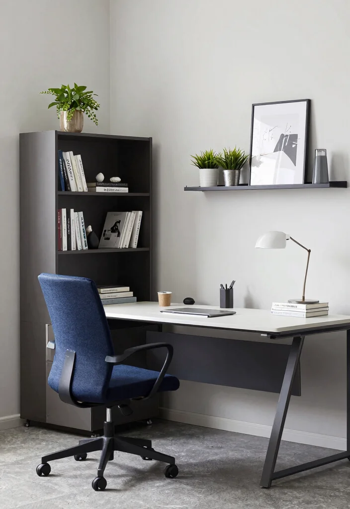 10 Navy Blue Office Ideas for Moody Professional Style 4. Functional Furniture Pieces 0