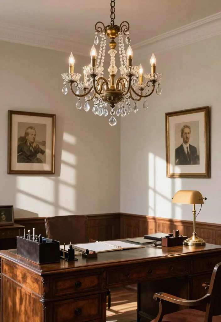 10 Office Chandelier Ideas for Stylish Workspaces 35 10 Office Chandelier Ideas for Stylish Workspaces 5. Vintage Inspired Chandeliers 0