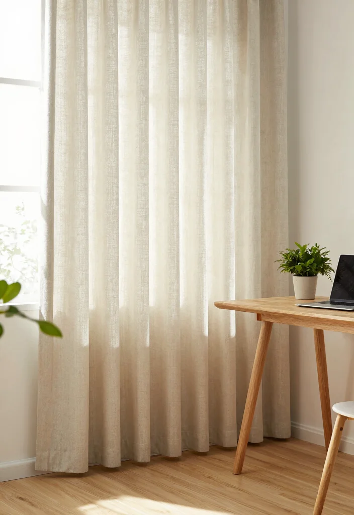 10 Office Curtain Ideas for Privacy and Soft Light Control 1 10 Office Curtain Ideas for Privacy and Soft Light Control 1. Organic Cotton Curtains 0