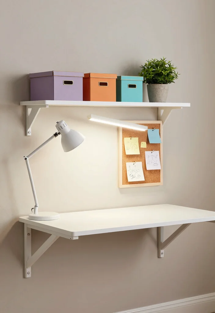 10 Office Nook Ideas for Small Workspaces at Home 12 10 Office Nook Ideas for Small Workspaces at Home 2. Wall Mounted Workstation 0