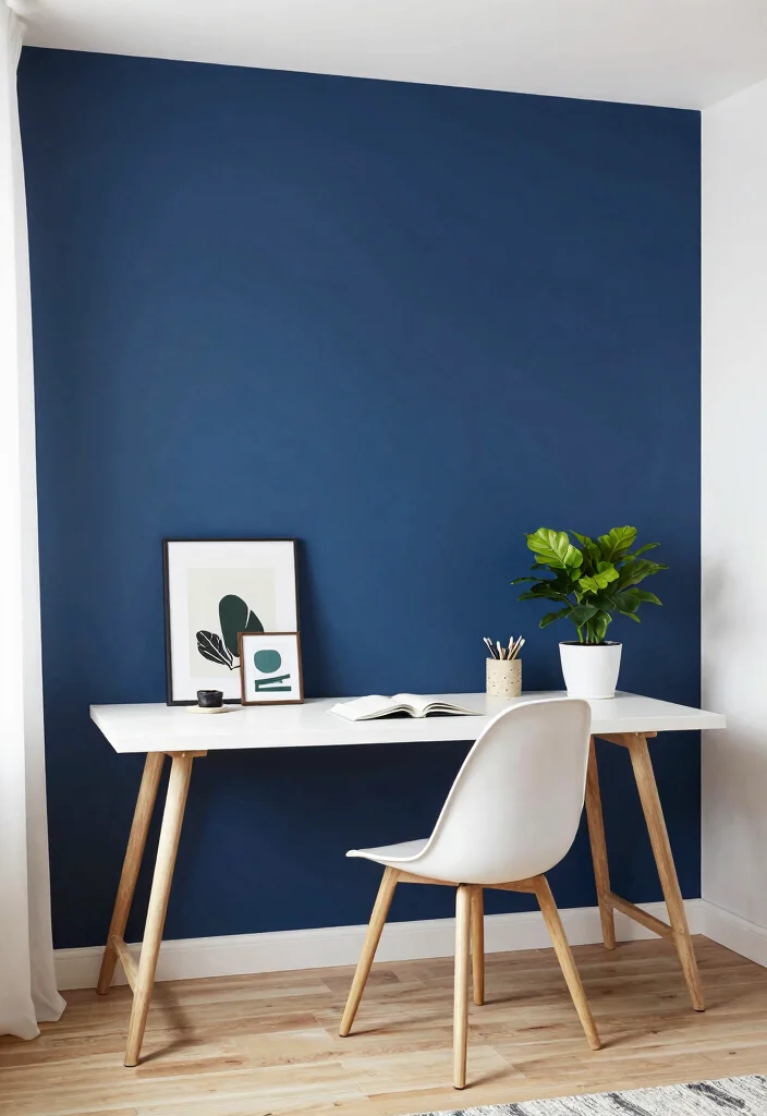 10 Office Painting Ideas to Refresh Your Workspace 3. Bright and Bold Accent Walls 0