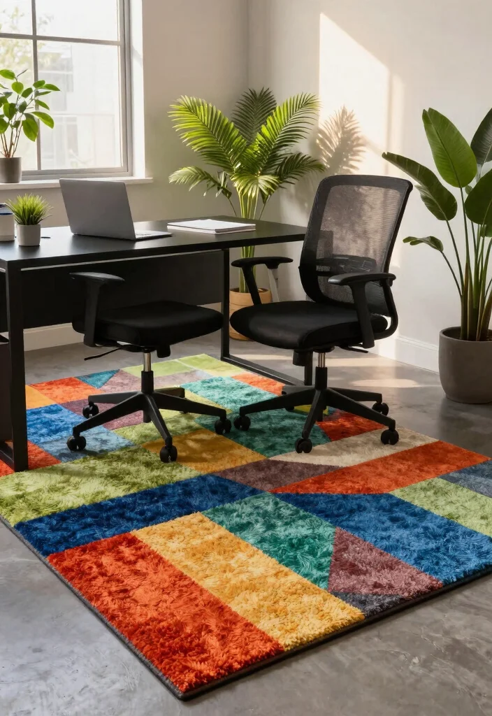 10 Office Rugs Ideas to Warm Up Workspaces 2. Recycled Polyester Rugs 0