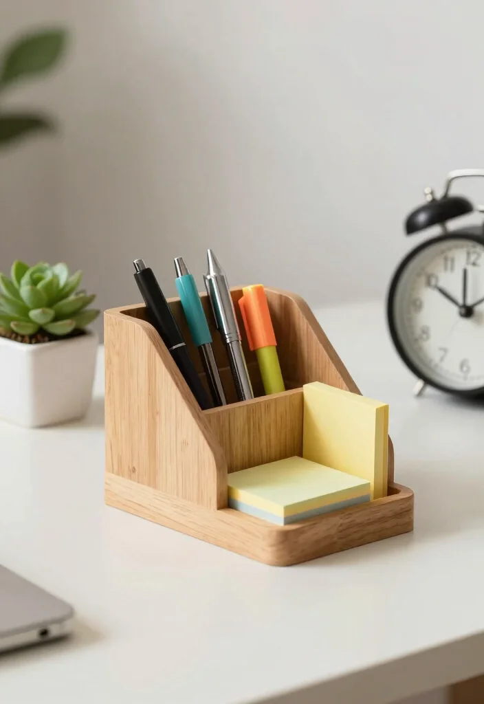 10 Office Table Decor Ideas for a Clean Polished Desk 1. Sleek Desk Organizer 0