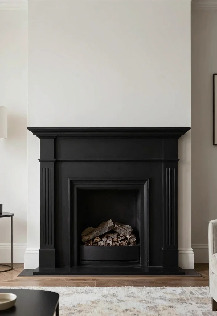 10 Painted Fireplace Ideas for Easy Budget Makeovers 4. Chic Monochrome Style 0