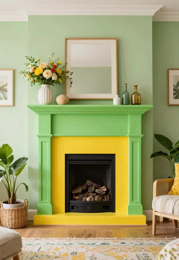 10 Painted Fireplace Ideas for Easy Budget Makeovers 8. Seasonal Seasonal Paints 0