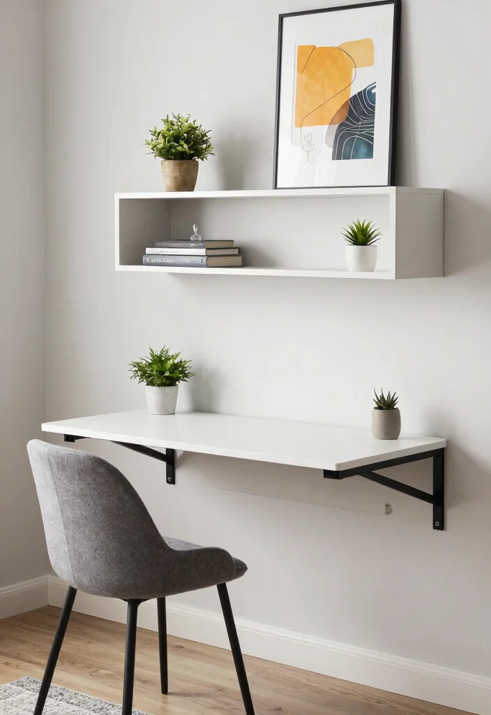 10 Pocket Office Ideas for Unused Corners and Nooks 35 10 Pocket Office Ideas for Unused Corners and Nooks 5. Wall mounted Workstation 0