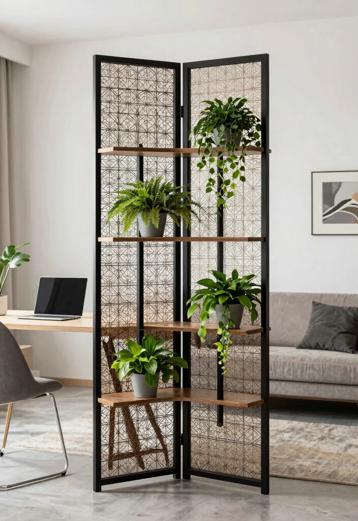 10 Pocket Office Ideas for Unused Corners and Nooks 36 10 Pocket Office Ideas for Unused Corners and Nooks 6. Stylish Room Divider Office 0