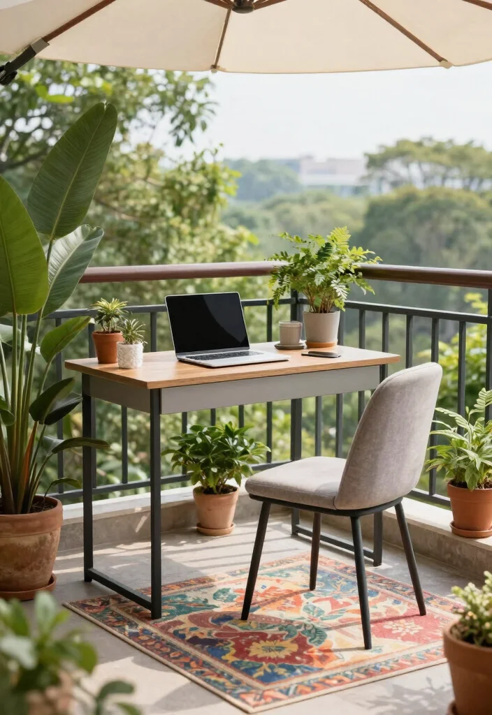 10 Pocket Office Ideas for Unused Corners and Nooks 39 10 Pocket Office Ideas for Unused Corners and Nooks 9. Balcony Office 0