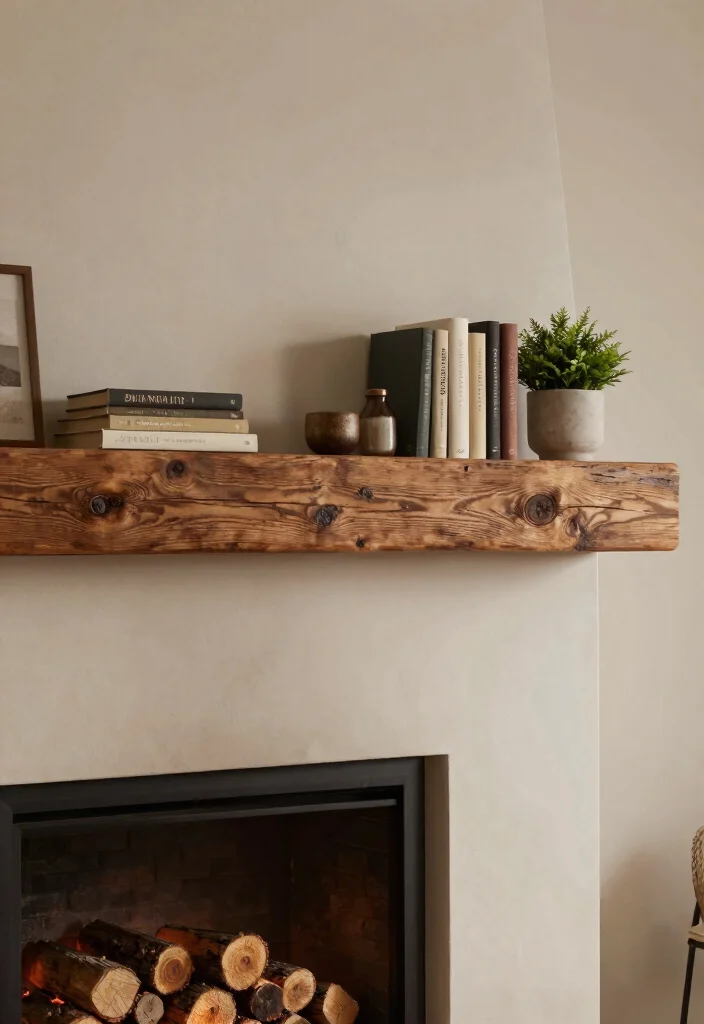 10 Sides of Fireplace Ideas for Shelving and Decor 1 10 Sides of Fireplace Ideas for Shelving and Decor 1. Rustic Wood Shelving 0