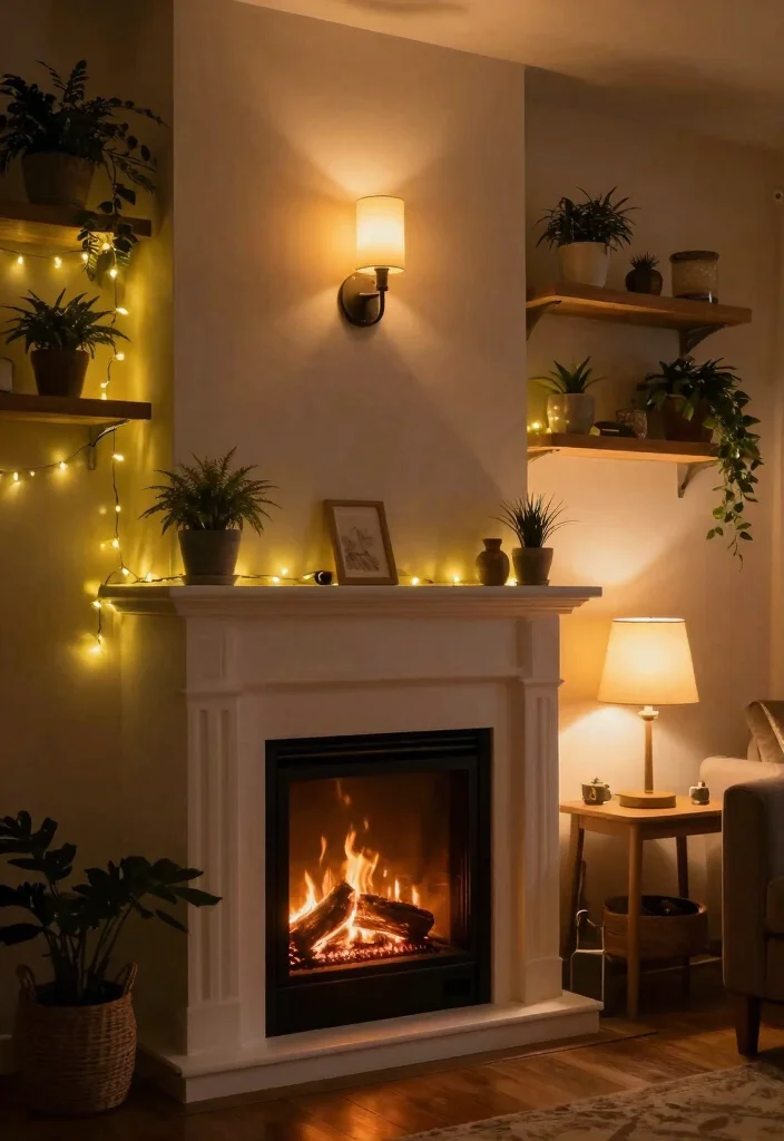 10 Sides of Fireplace Ideas for Shelving and Decor 50 10 Sides of Fireplace Ideas for Shelving and Decor 10. Incorporating Lighting 0
