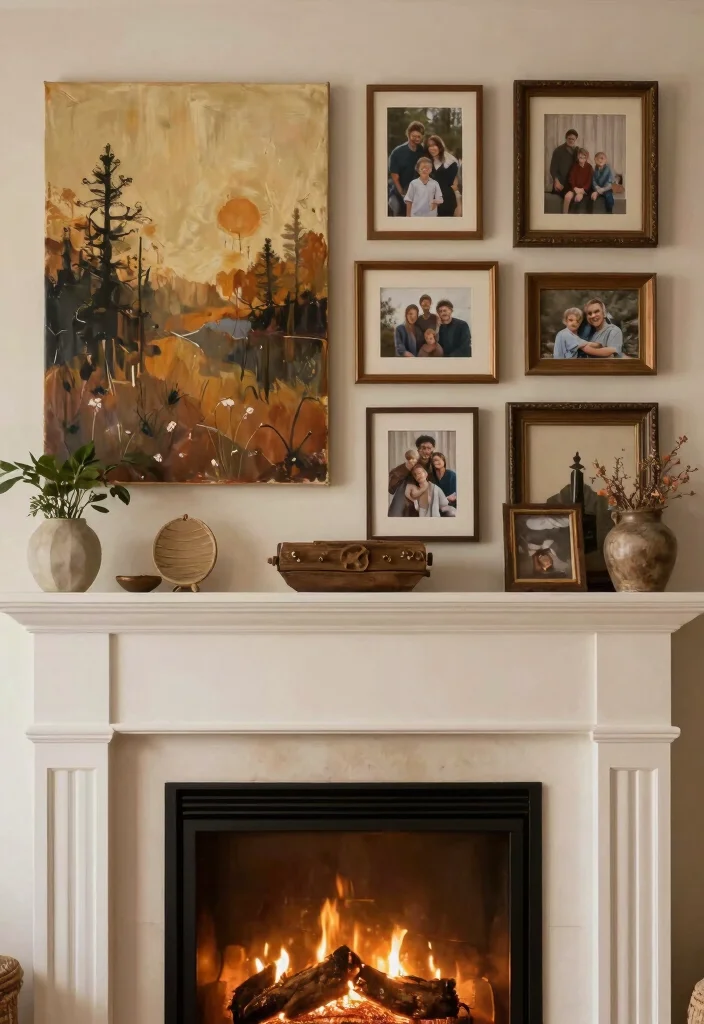 10 Sides of Fireplace Ideas for Shelving and Decor 39 10 Sides of Fireplace Ideas for Shelving and Decor 9. Creative Wall Art 0