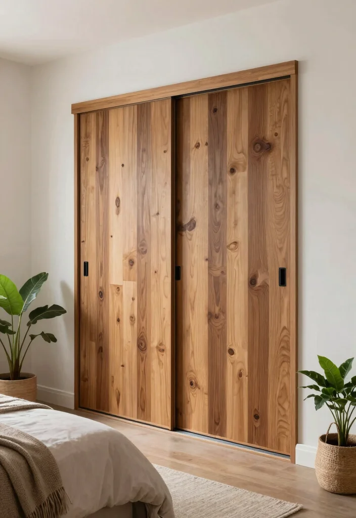 10 Sliding Closet Door Ideas for Clean Modern Bedrooms 10. Sustainable Materials 0