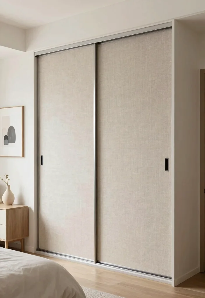 10 Sliding Closet Door Ideas for Clean Modern Bedrooms 6. Textured Panel Designs 0