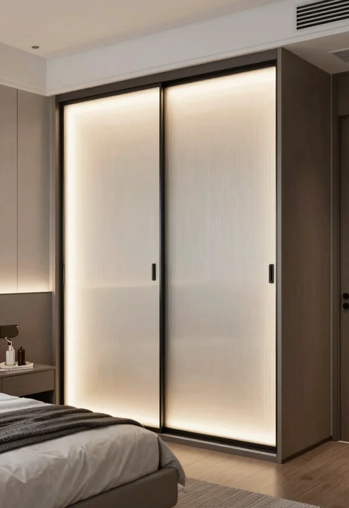 10 Sliding Closet Door Ideas for Clean Modern Bedrooms 9. Integrated Lighting Solutions 0