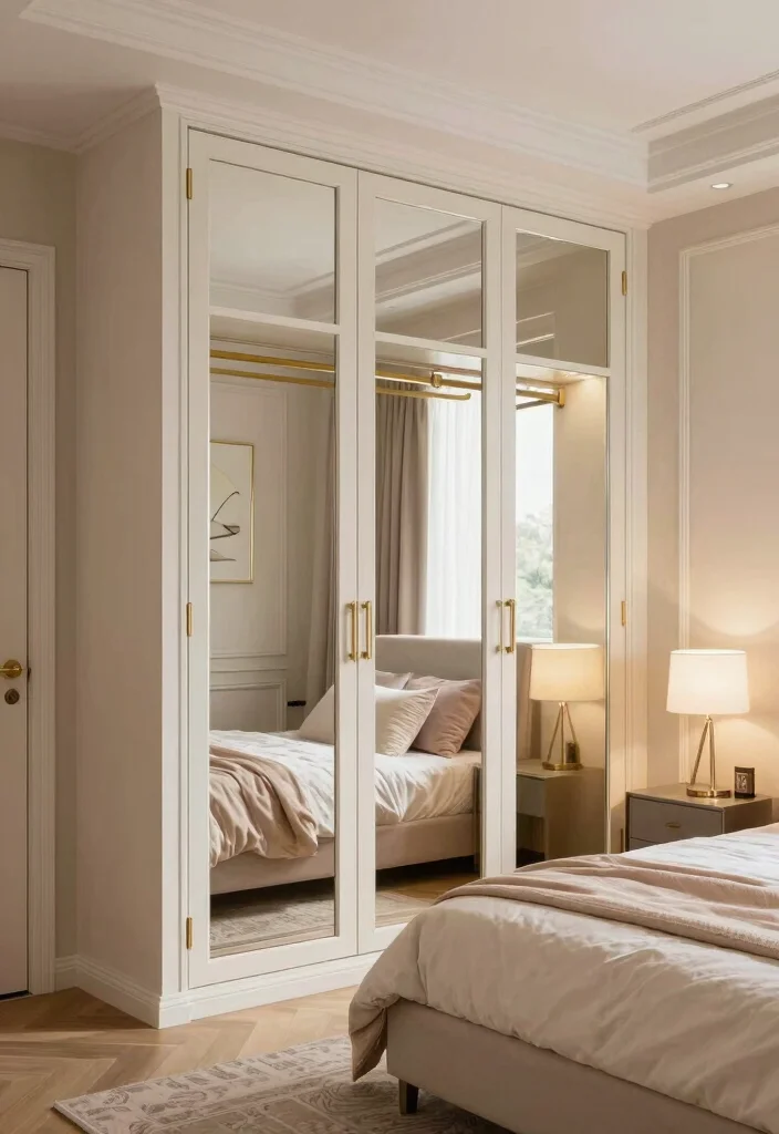 10 Small Closet Door Ideas That Instantly Update the Look 2. Mirrored Doors for a Luxurious Feel 0