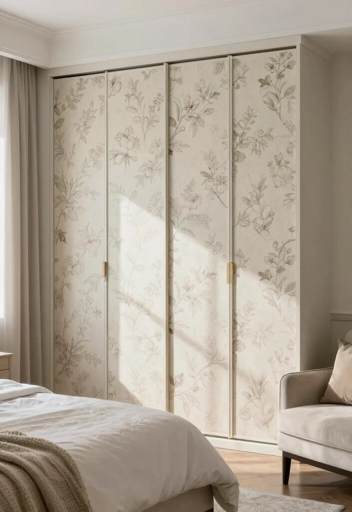 10 Small Closet Door Ideas That Instantly Update the Look 8. Decorative Fabric Panels for Soft Elegance 0