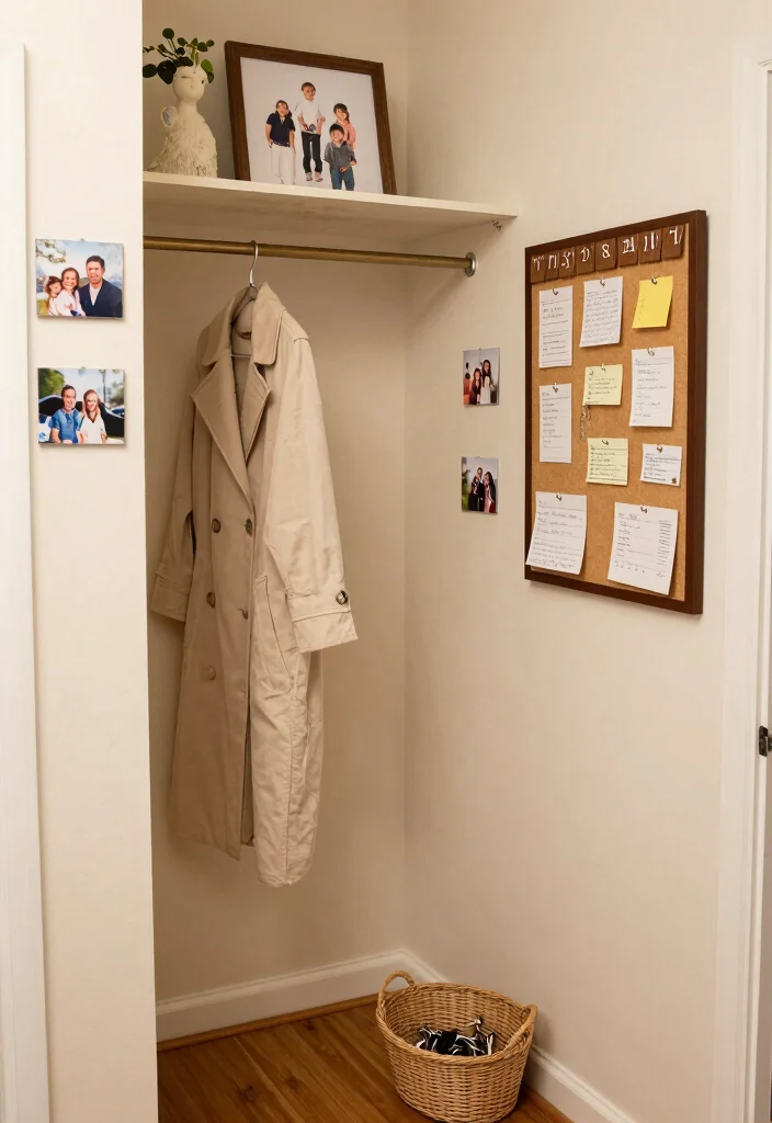 10 Small Coat Closet Ideas for Entryways That Stay Tidy 10. Personal Touches and Decor 0