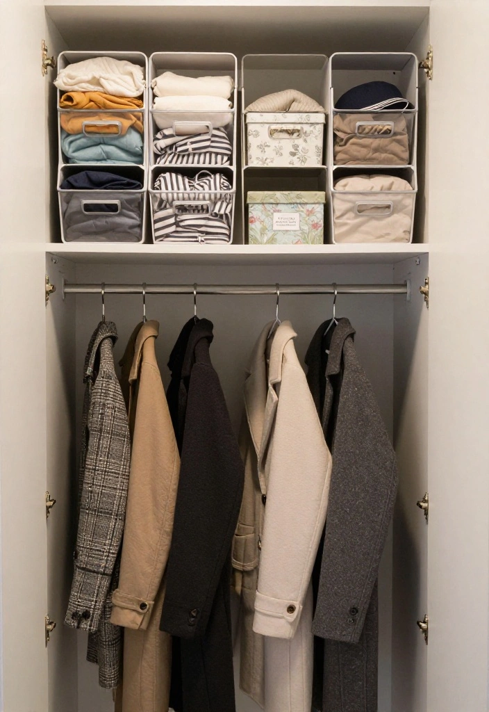 10 Small Coat Closet Ideas for Entryways That Stay Tidy 4. Overhead Storage Solutions 0