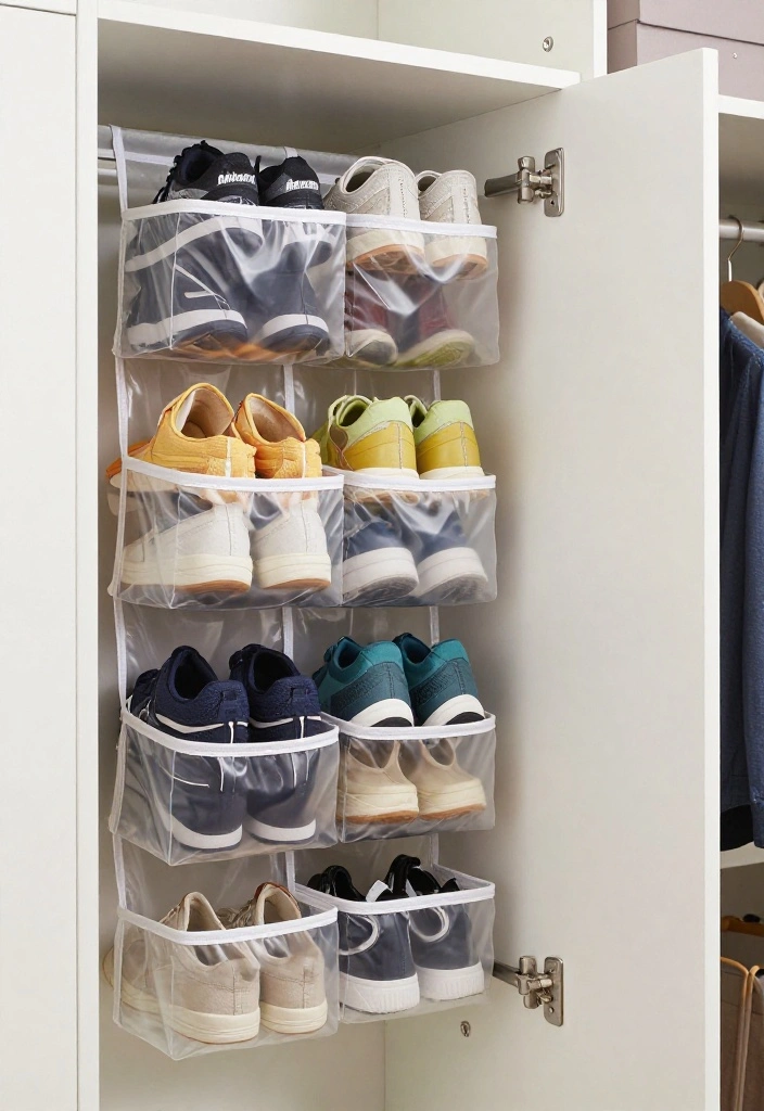 10 Small Shoe Closet Ideas to Keep Footwear Neat and Easy to Grab 2. Over the Door Shoe Organizers 0