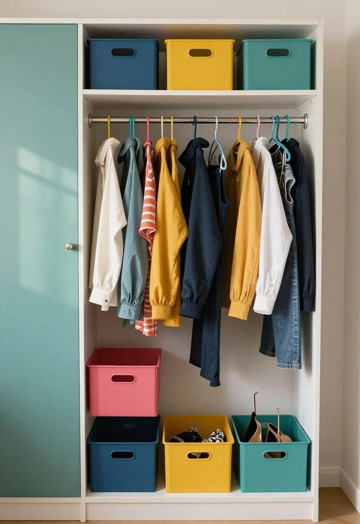10 Small Walking Closet Ideas That Feel Bigger Than They Are 8. Color Coded Organization 0