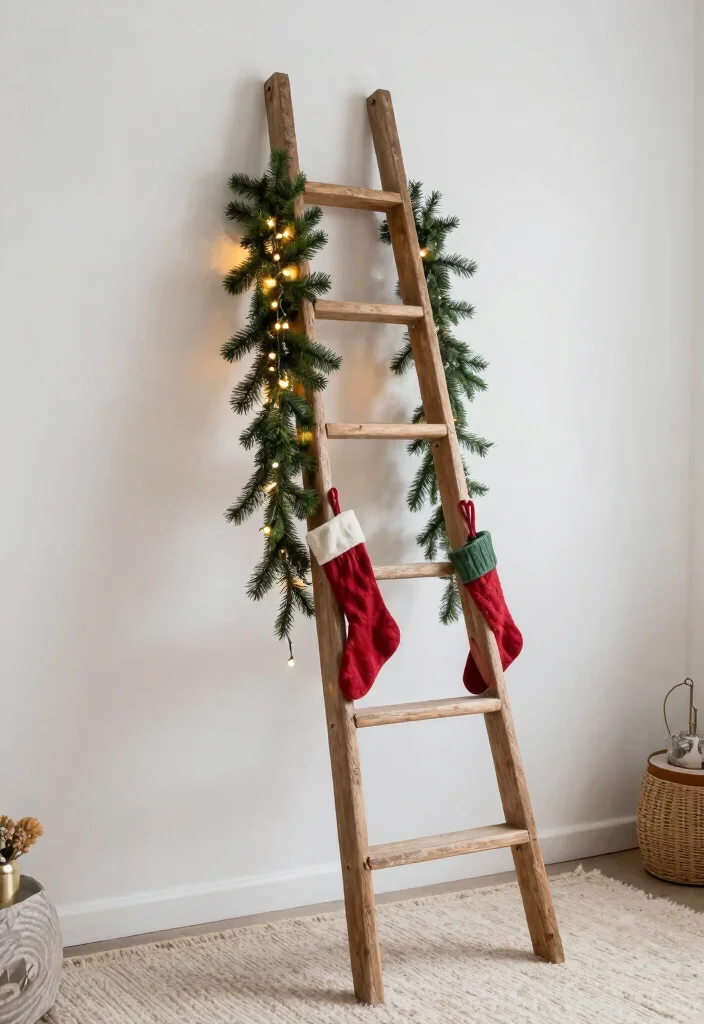 10 Stocking Ideas with No Fireplace for Creative Holiday Decor 2 10 Stocking Ideas with No Fireplace for Creative Holiday Decor 2. Decorative Ladder Displays 0