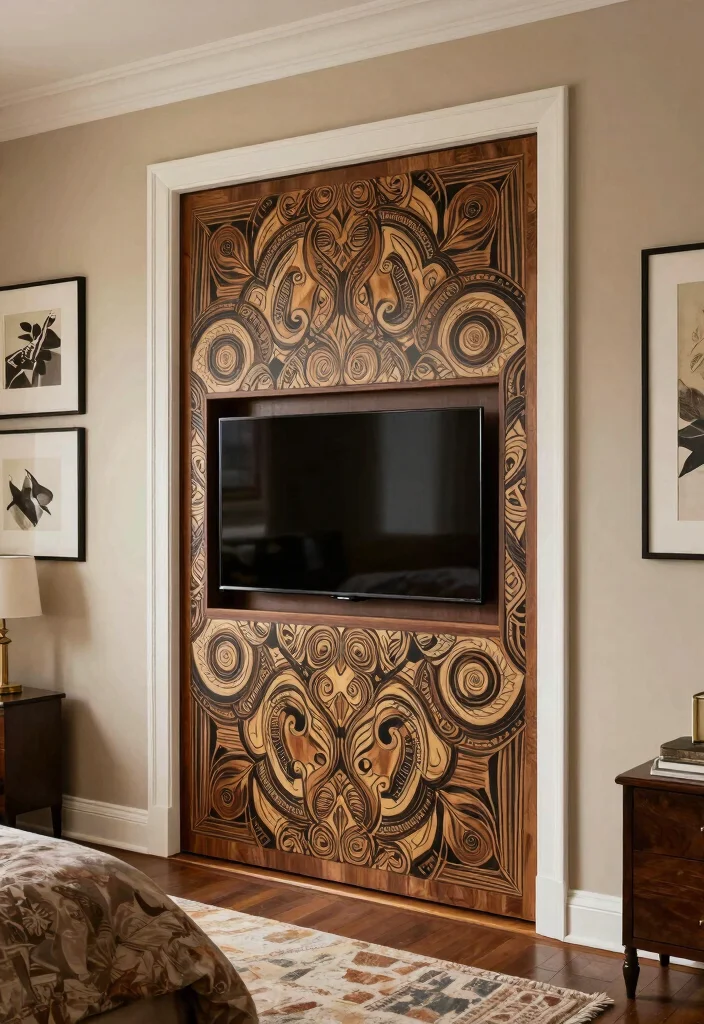 10 TV in Closet Ideas Bedrooms with Hidden Lounge Appeal 7. The Decorative Closet Door TV 0