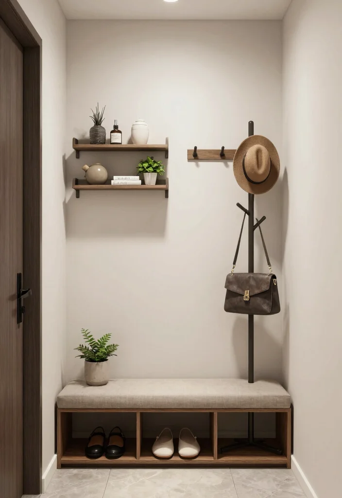 10 Tiny Front Entryway Ideas That Feel Open and Welcoming 2. Multi Functional Furniture 0