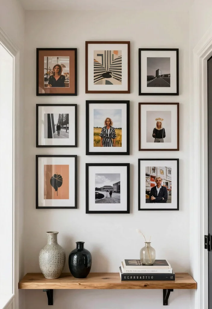 10 Tiny Front Entryway Ideas That Feel Open and Welcoming 8. Personalize with Art and Decor 0
