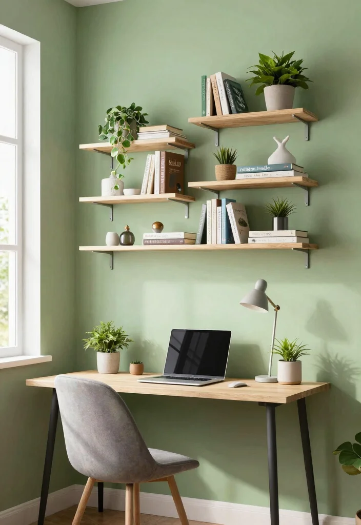 10 Tiny Office Space Ideas Layout That Stay Functional 3 10 Tiny Office Space Ideas Layout That Stay Functional 3. Floating Shelves 0
