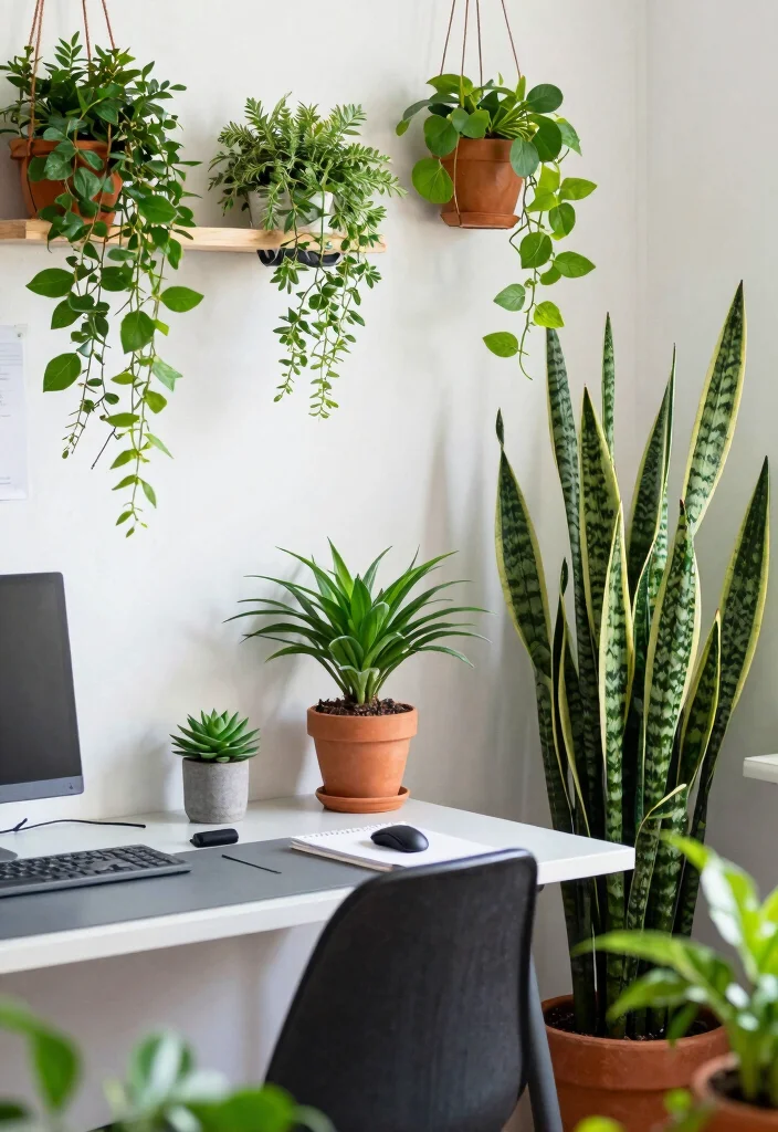 10 Tiny Office Space Ideas Layout That Stay Functional 38 10 Tiny Office Space Ideas Layout That Stay Functional 8. Incorporate Greenery 0